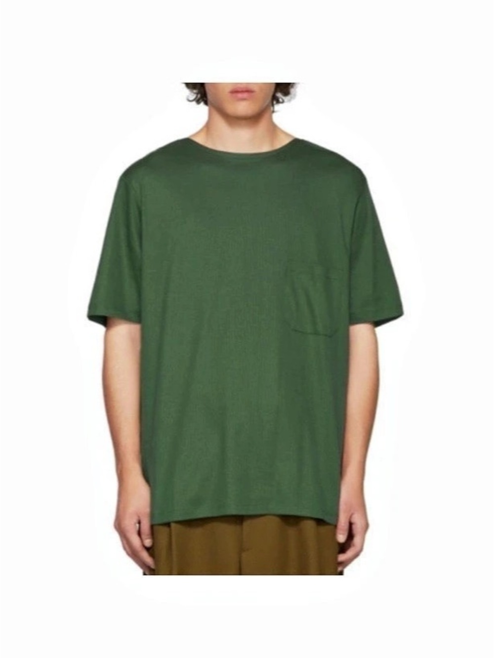 Lemaire x Sunspel Ribbed Pocket T-Shirt Green XS - Rare Archive